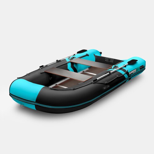 Надувная лодка GLADIATOR B420 черно-бирюзовый