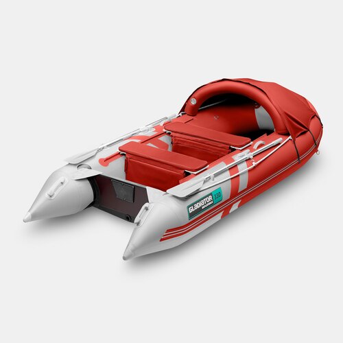 Надувная лодка GLADIATOR C330AL красно-белый