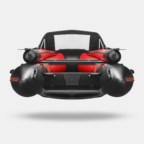 Надувная лодка GLADIATOR E380X PRO красно-черный