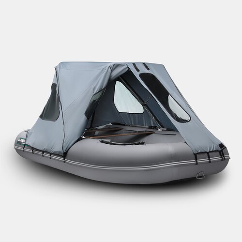 Тент ходовой с каркасом для лодок Gladiator E350PRO серый серии AIR PRO (E)